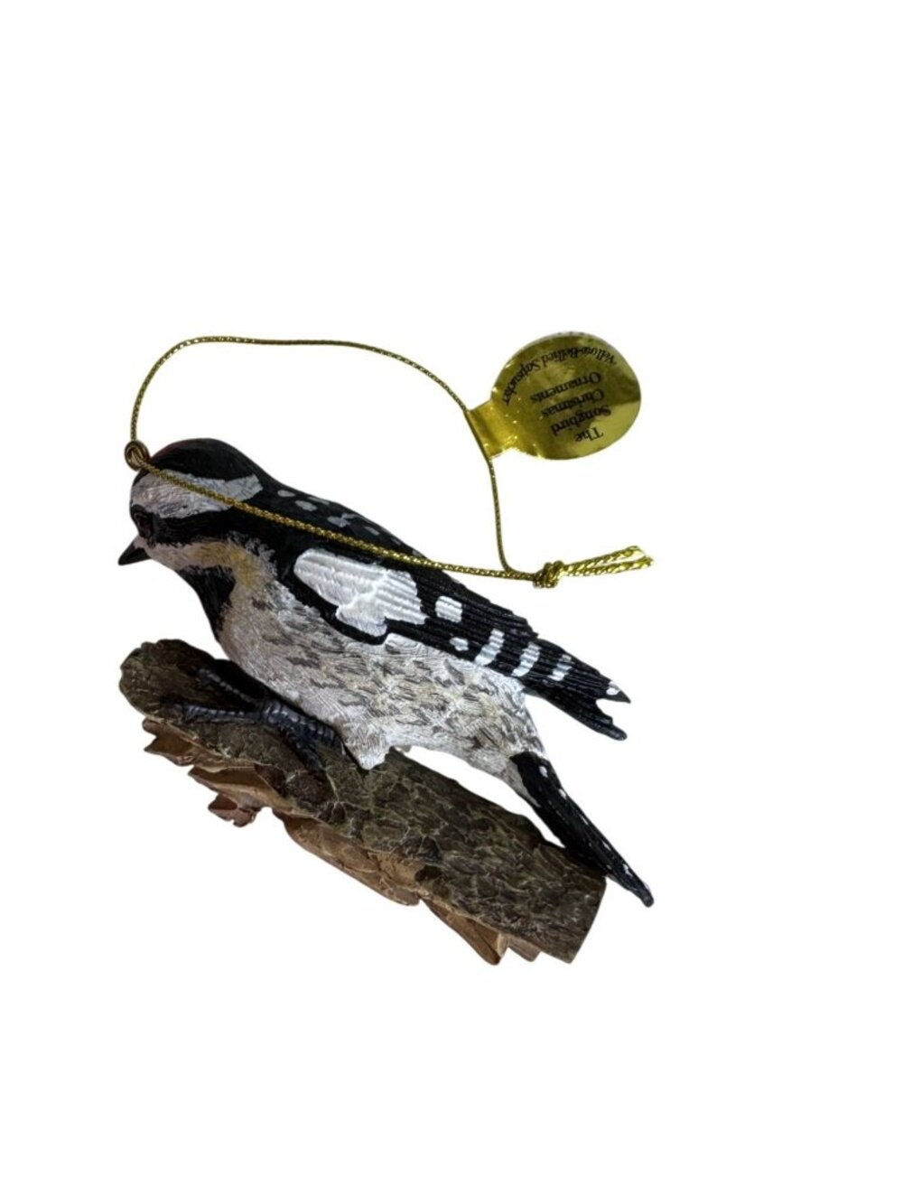 Danbury Mint Woodpecker Ornament Red Black White Resin - Picture 4 of 7